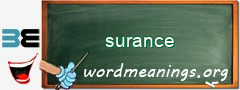 WordMeaning blackboard for surance